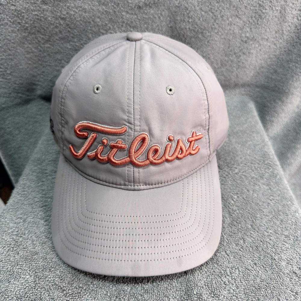 Titleist Oso Beach Golf Course Hat Gray Coral Embroidered Adjustable Strapback